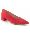 Zapato salón ante rojo
