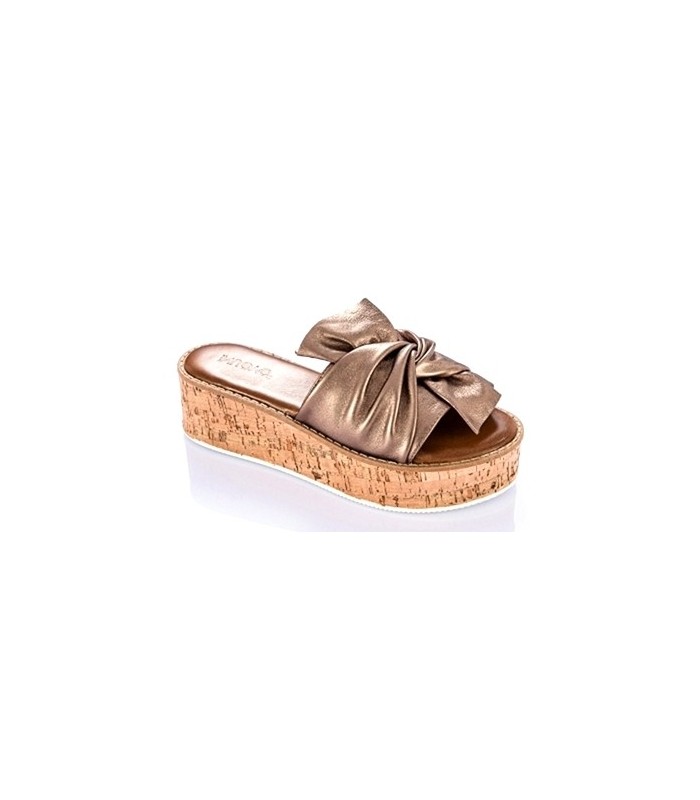 Sandalia Cuña mujer INUOVO 8007 BRONCE