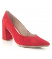 Zapato salón tacón rojo