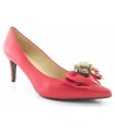 Zapato con pedrería en color rojo