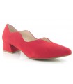 Zapato corte salón ondulado en color rojo