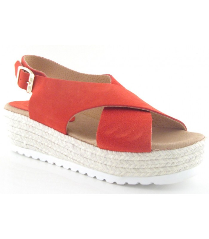 Sandalia Plana mujer TIZIANA 204 ROJO