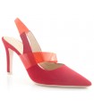Zapato de vestir en color rojo con tira de vinilo