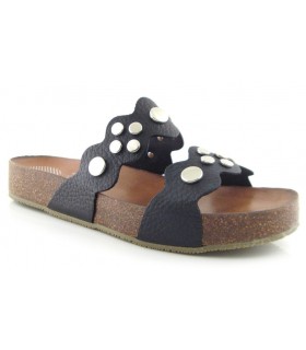 Sandalia Plana mujer BIANCA MOON 9062 NEGRO