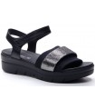 Sandalia de color negro de confort