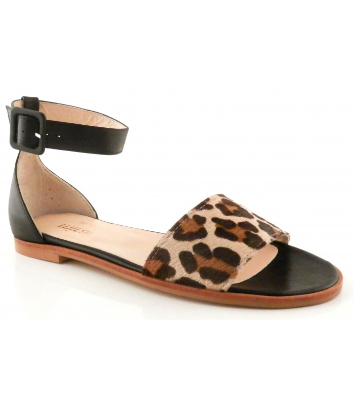 Sandalia Plana mujer MIRAI S4067 NEGRO