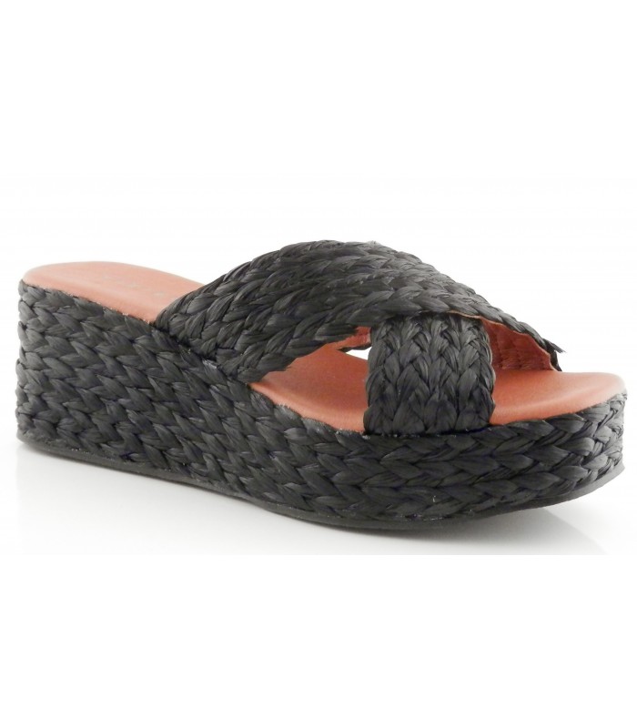 Sandalia Cuña mujer TIZIANA 715 NEGRO