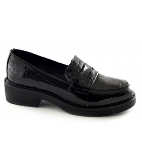 Mocasín con antifaz en coco negro