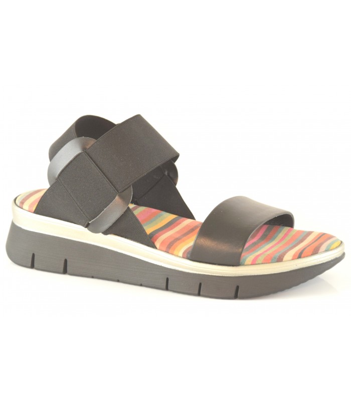 Sandalias con elásticos el negro y colores