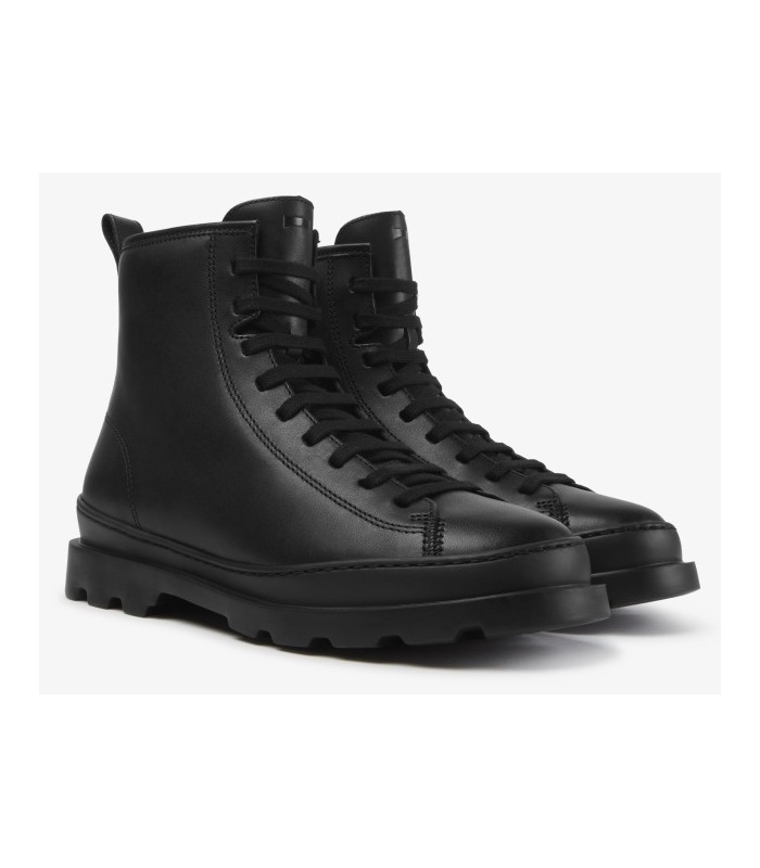 Botas militares en piel negra