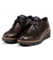 Zapato en coco marrón para mujer