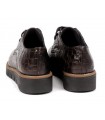 Zapato en coco marrón para mujer