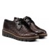 Zapato en coco marrón para mujer