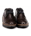 Zapato en coco marrón para mujer