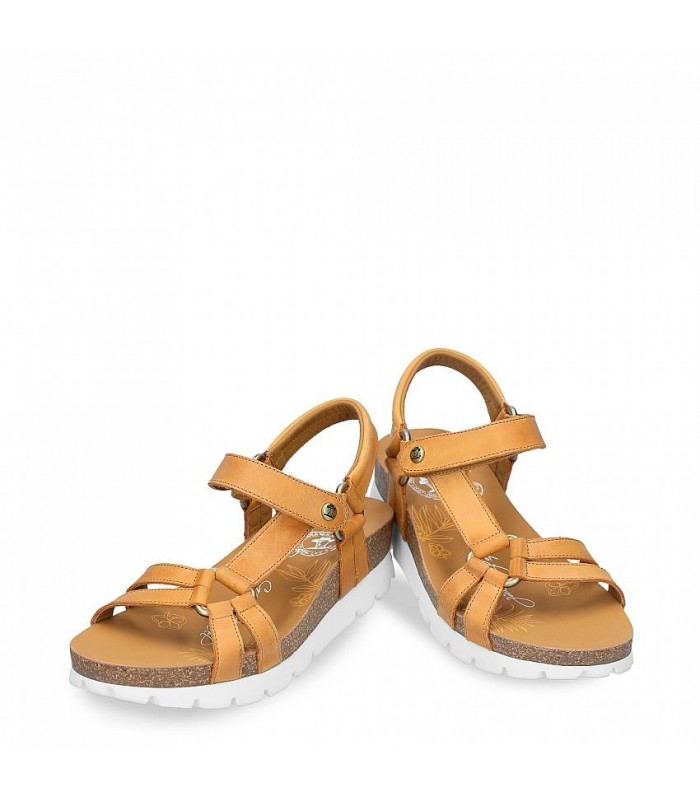 Sandalias de color mostaza con velcro 