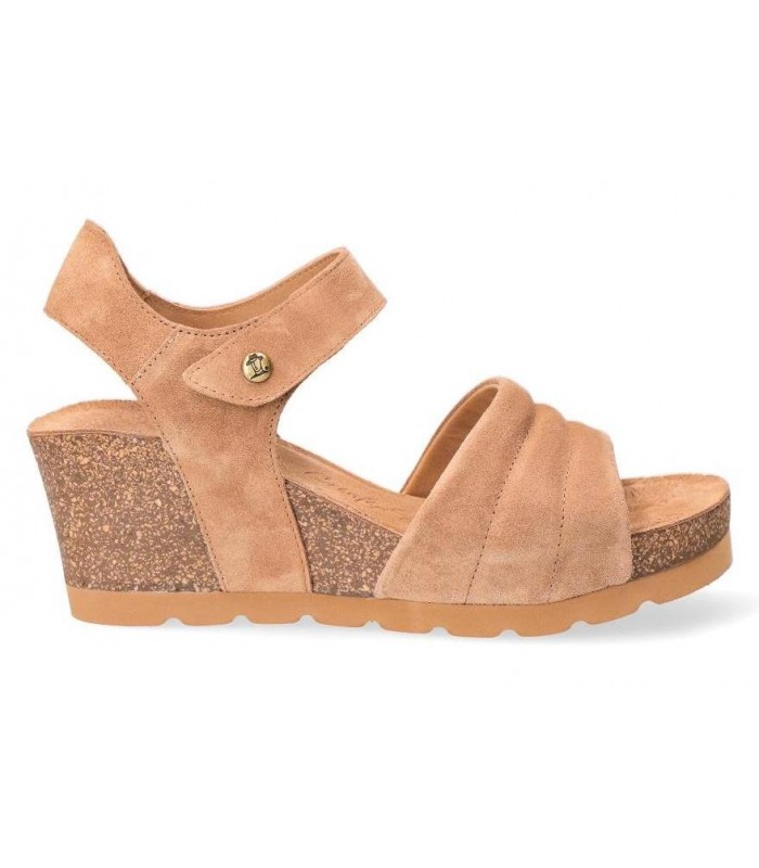 Sandalias con cuña bio en color cuero