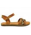 Sandalias de color cuero con animal print