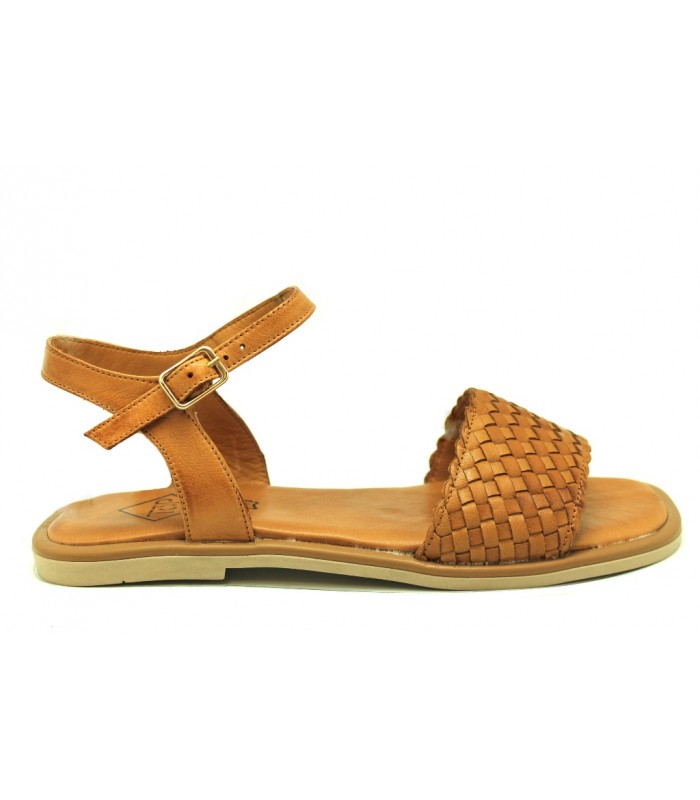 Sandalias de piel en color cuero