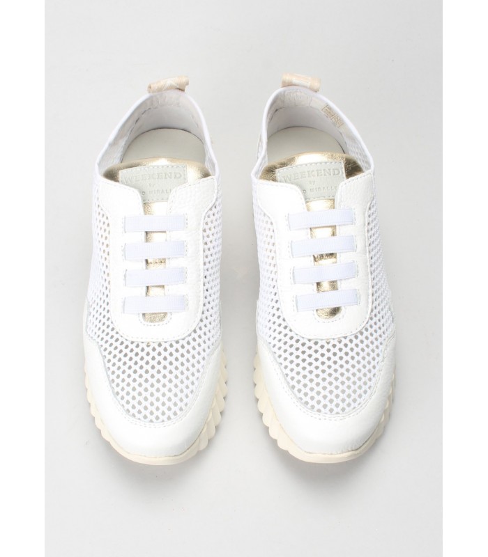 Deportivo con cordones elásticos en color blanco 