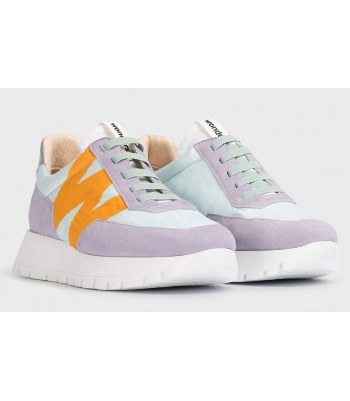 Deportivo para mujer combinado en color turquesa y naranja