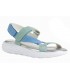 Sandalias con cierre de velcro en color turquesa