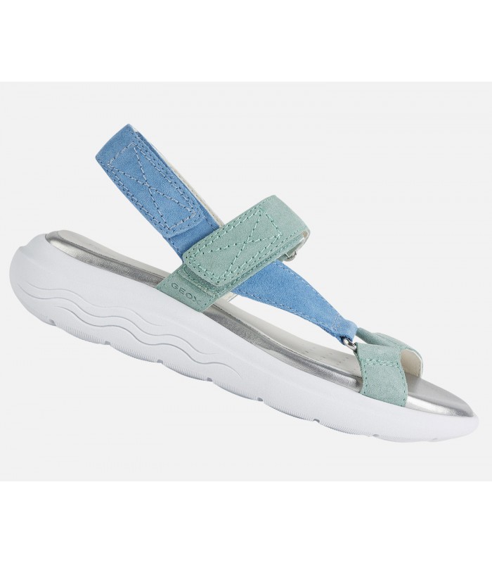Sandalias con cierre de velcro en color turquesa