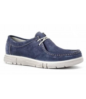 Zapatos estilo wallabee en color azul jeans 