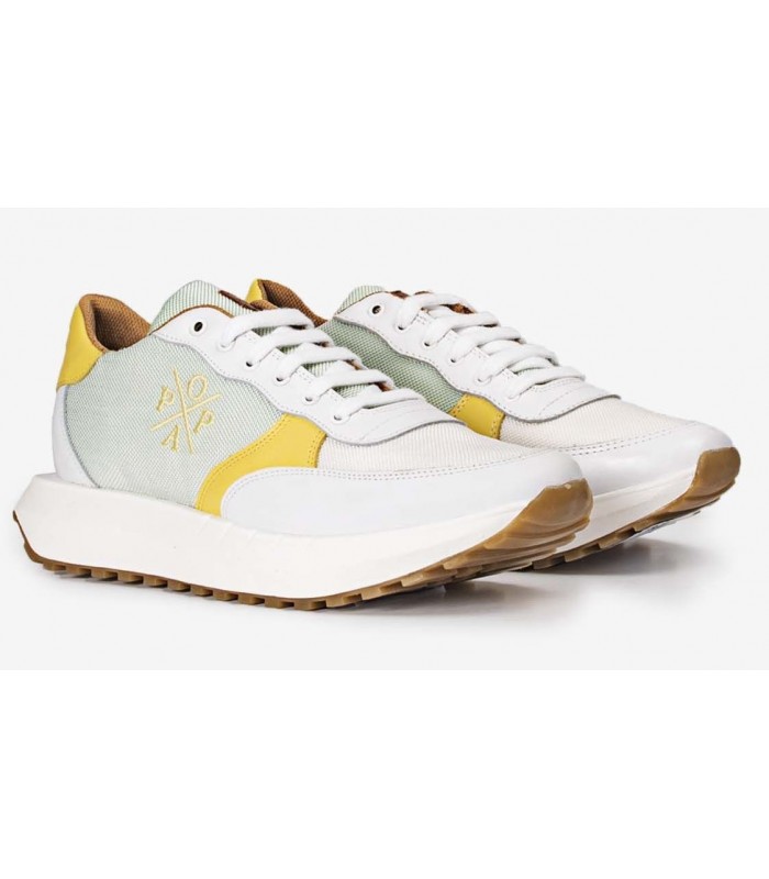 Deportivo combinado en color blanco y menta