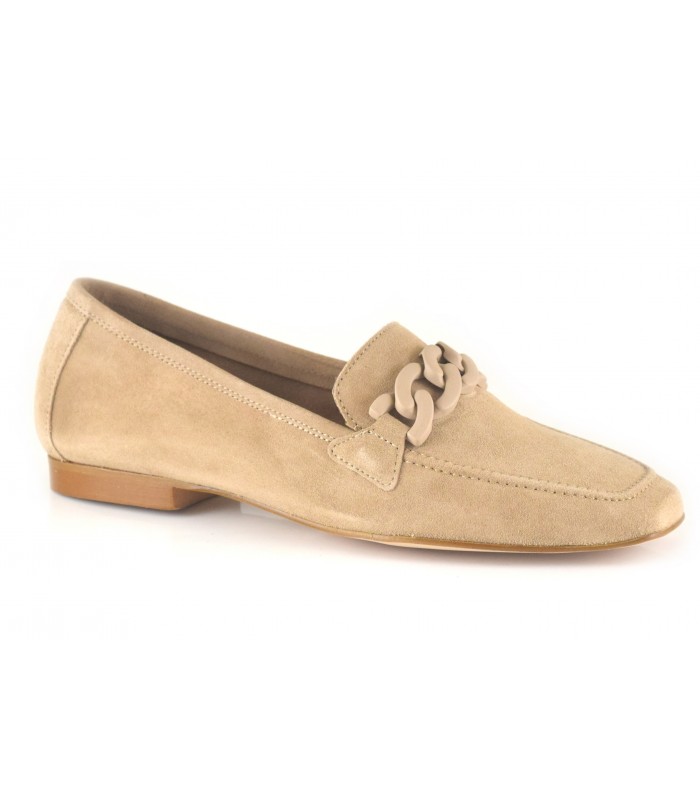 Mocasín de serraje en color tierra