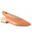 Zapato salón para mujer en color camel