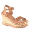 Sandalias de color cuero con plataforma