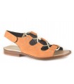 Sandalia con cordones en color naranja