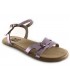 Sandalia plana para mujer en color malva