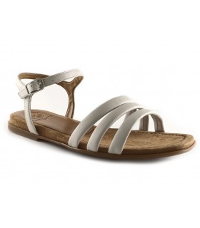Sandalias de tiras tubulares en color hielo