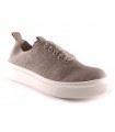 Zapatos de cordones para mujer con la suela en color blanco