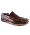 Mocasín para hombre de piel en color marrón