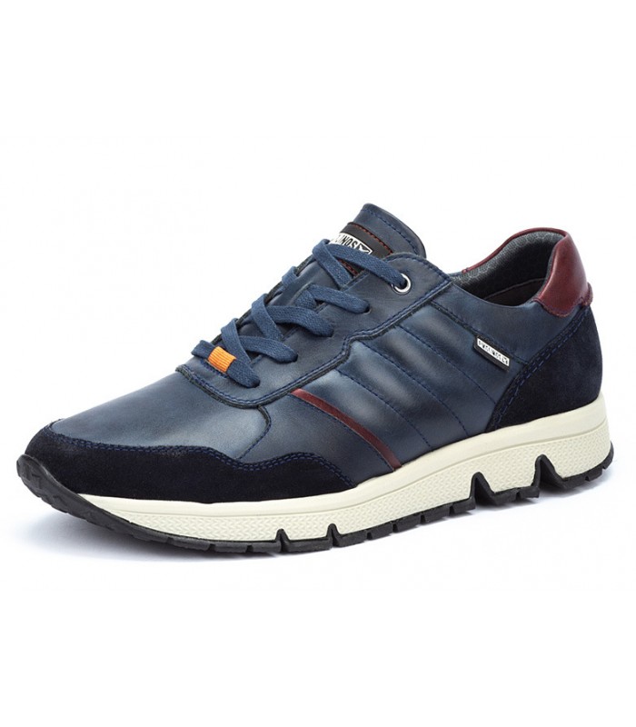Deportivo para hombre en piel de color azul