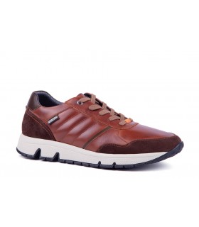 Deportivo de piel en color cuero para hombre
