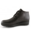 Botines de confort en piel negra