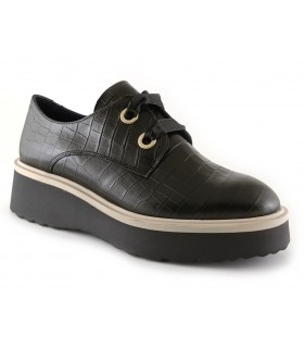 Zapato blucher en coco negro