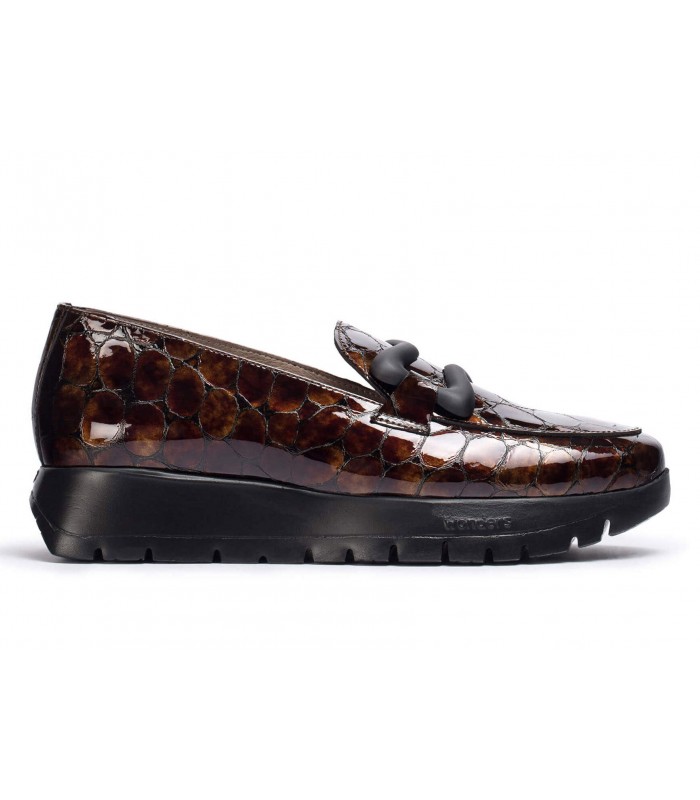 Mocasín para mujer en coco charol