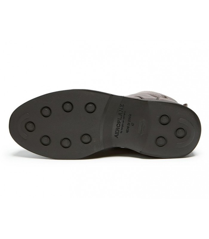 Botín de piel marrón para hombre
