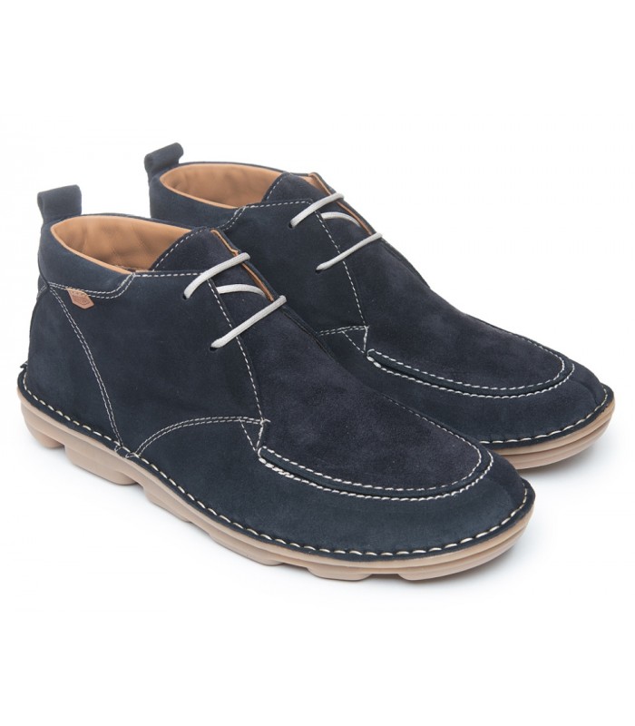 Botín de cordones para hombre en color azul marino