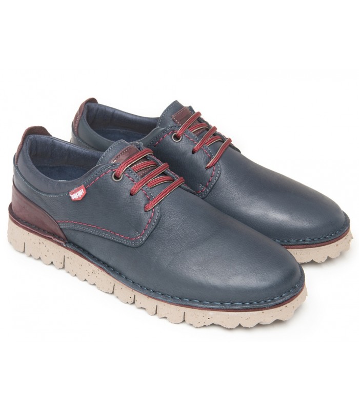 Zapatos de piel para hombre en color azul marino