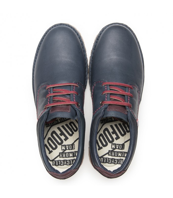 Zapatos de piel para hombre en color azul marino