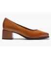 Zapato salón para mujer en piel cuero