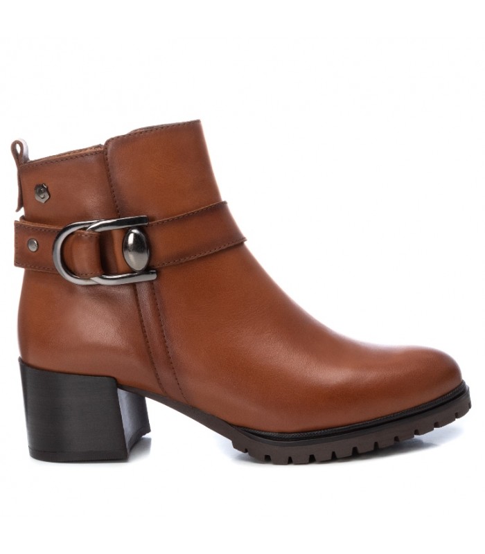 Botín para mujer en piel camel