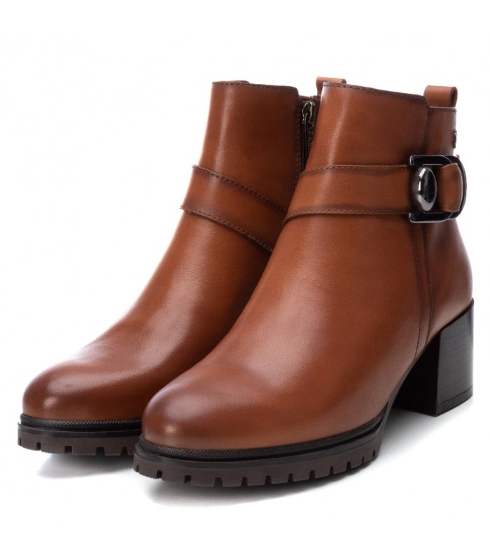 Botín para mujer en piel camel