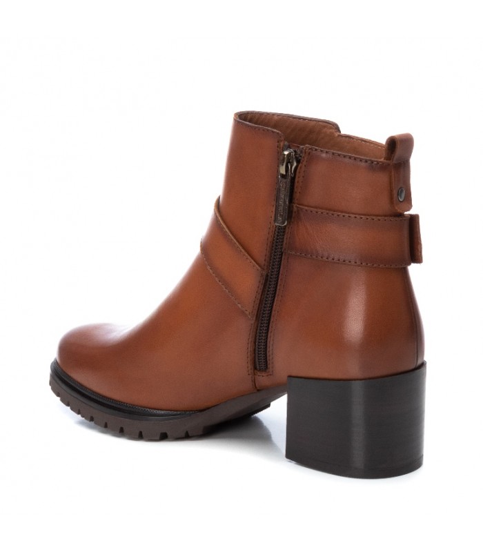 Botín para mujer en piel camel