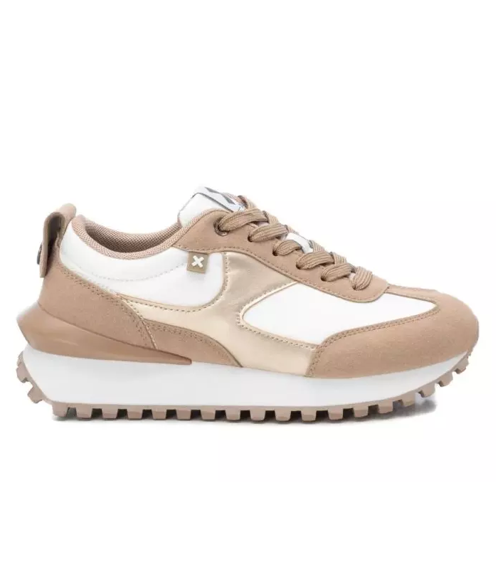 Deportivo combinado en blanco y taupe